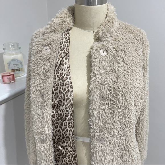 Kenneth Cole Faux Fur Coat - Picture 2 of 5